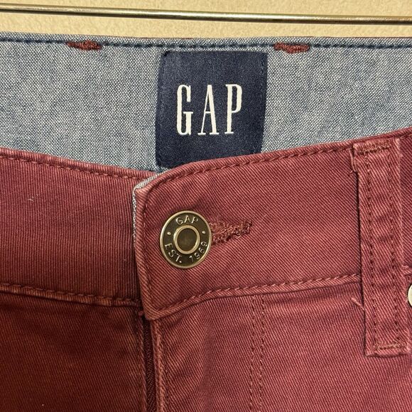 Gap Men's Straight Leg Flex Pants Burgundy (Size: 32 x 32) - Picture 5 of 7